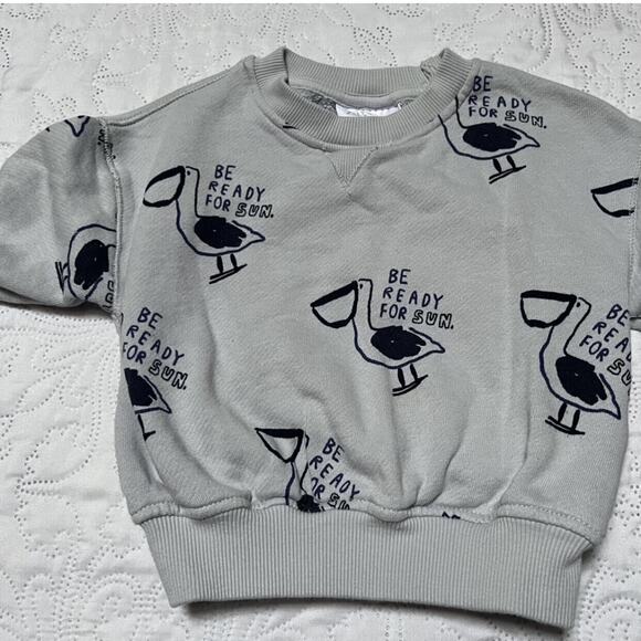 Zara Pelican Crewneck Sweatshirt Size 12m - Picture 4 of 6